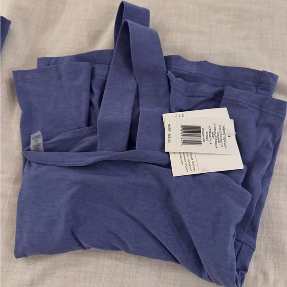 BEYOND YOGA Featherweight Flounce Tank - Indigo Heather / XL NWT - Picture 3 of 3